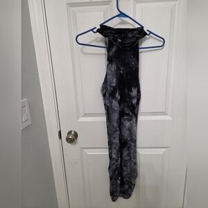 Guess Womens Tie Dye Bodycon Dress black and gray Size M